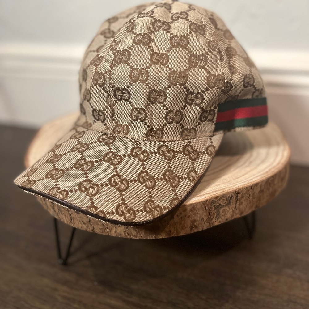 Brown Monogrammed Gucci Baseball hat - unisex